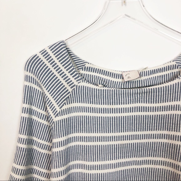 Postmark Blue & White Striped Flare Sleeve Top S - Picture 4 of 8
